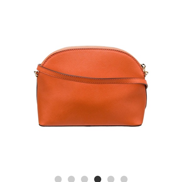 Saffiano Leather Chain-Link Crossbody Bag - Picture 3 of 11